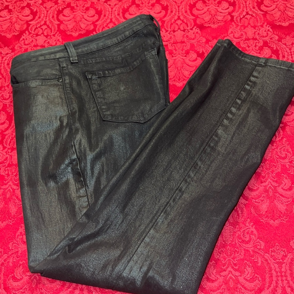 Like New NYDJ Slick Black Skinny Jean